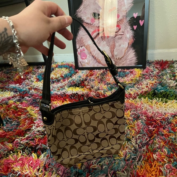 VINTAGE Coach Tan Brown CUTE Bucket Bag - Picture 3 of 16